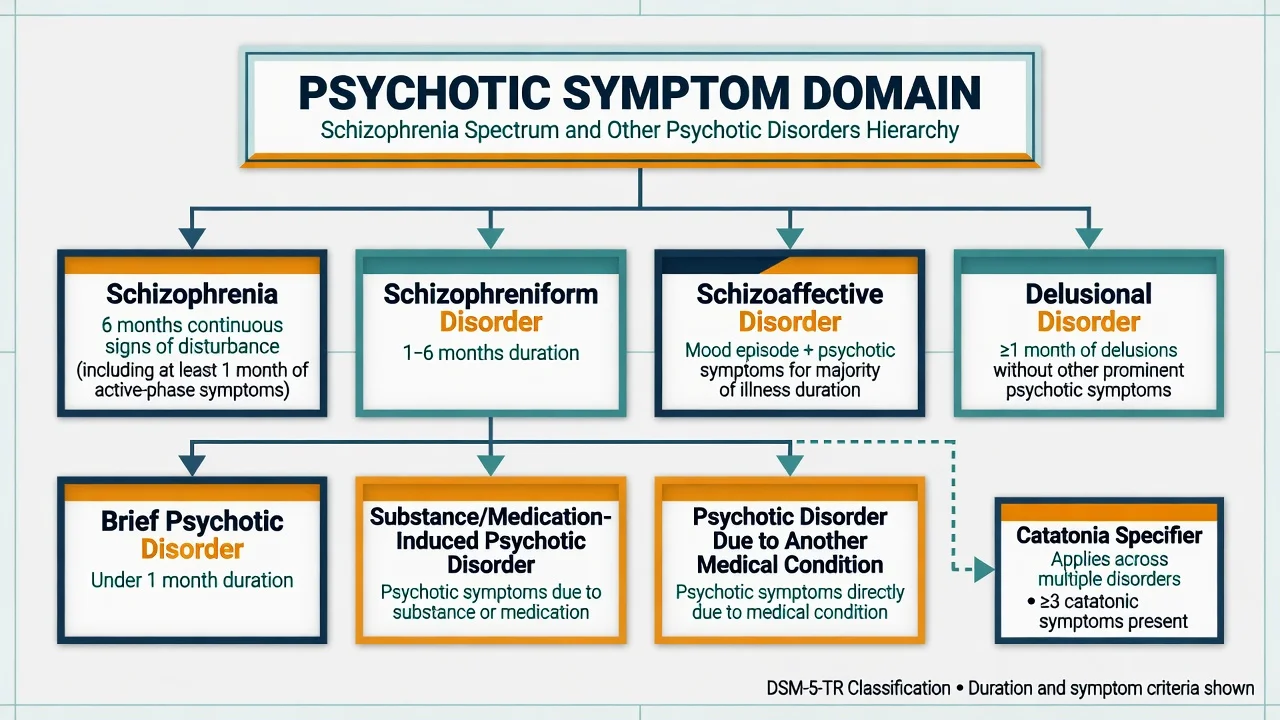 Classification tree of schizophrenia spectrum disorders with duration thresholds
