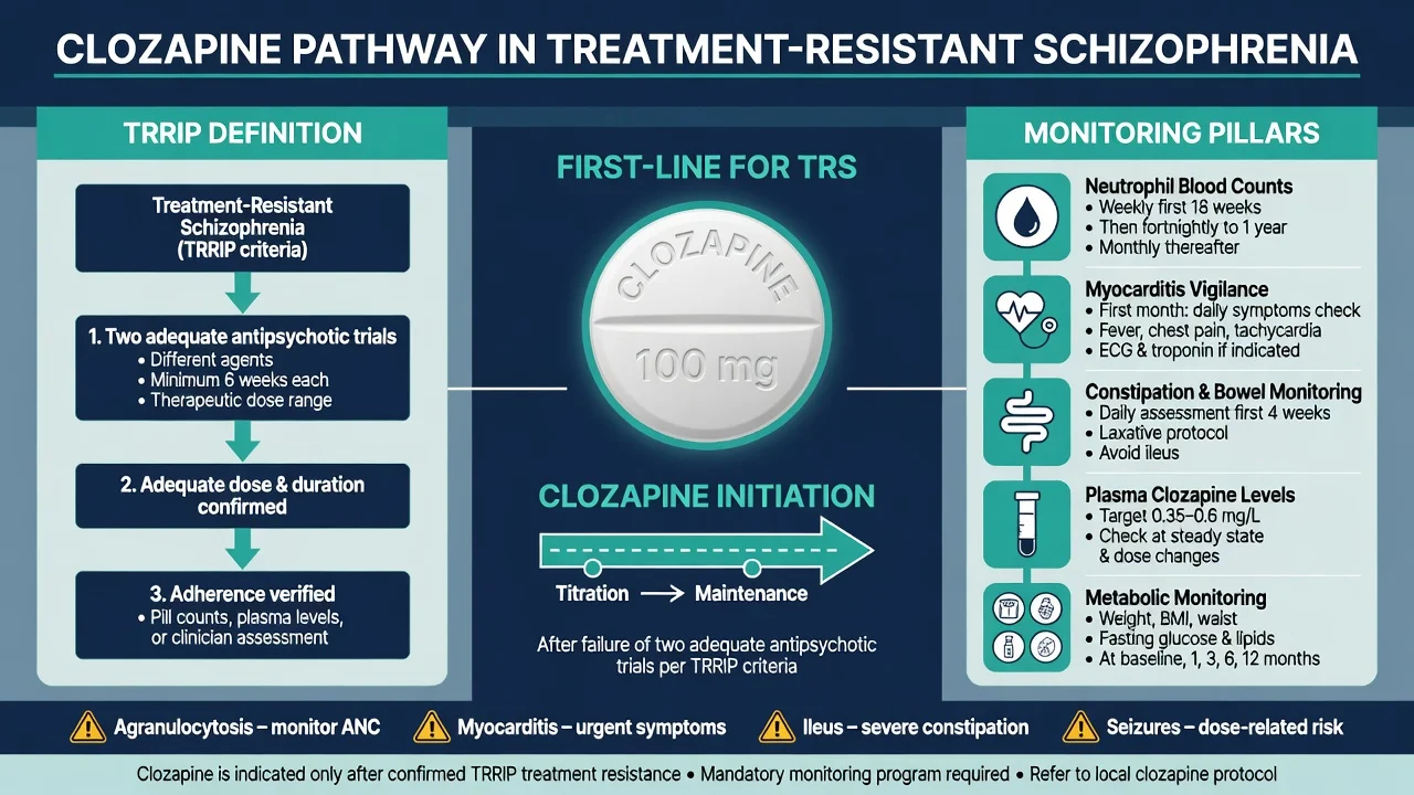 TRRIP criteria and clozapine monitoring pillars