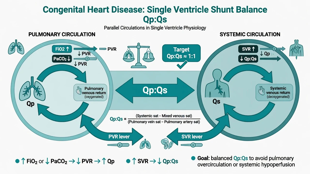 Shunt balance Qp Qs educational diagram