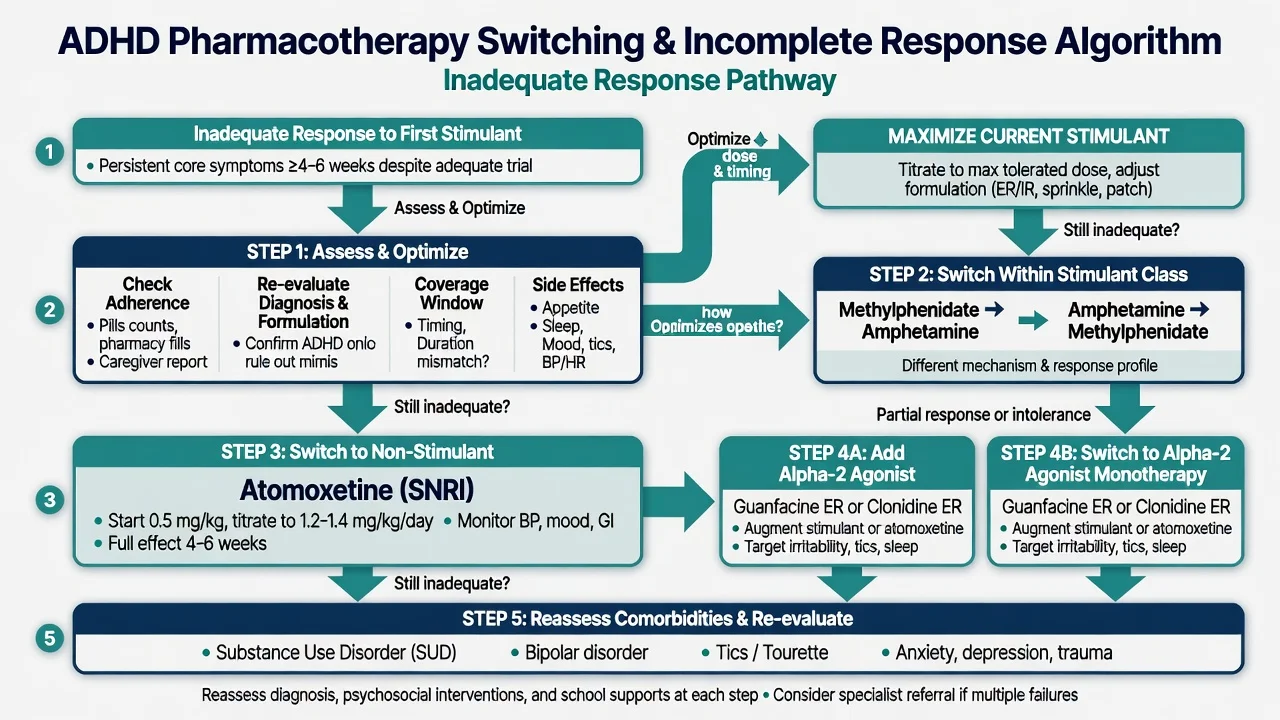 Stepwise approach to inadequate response to ADHD medication