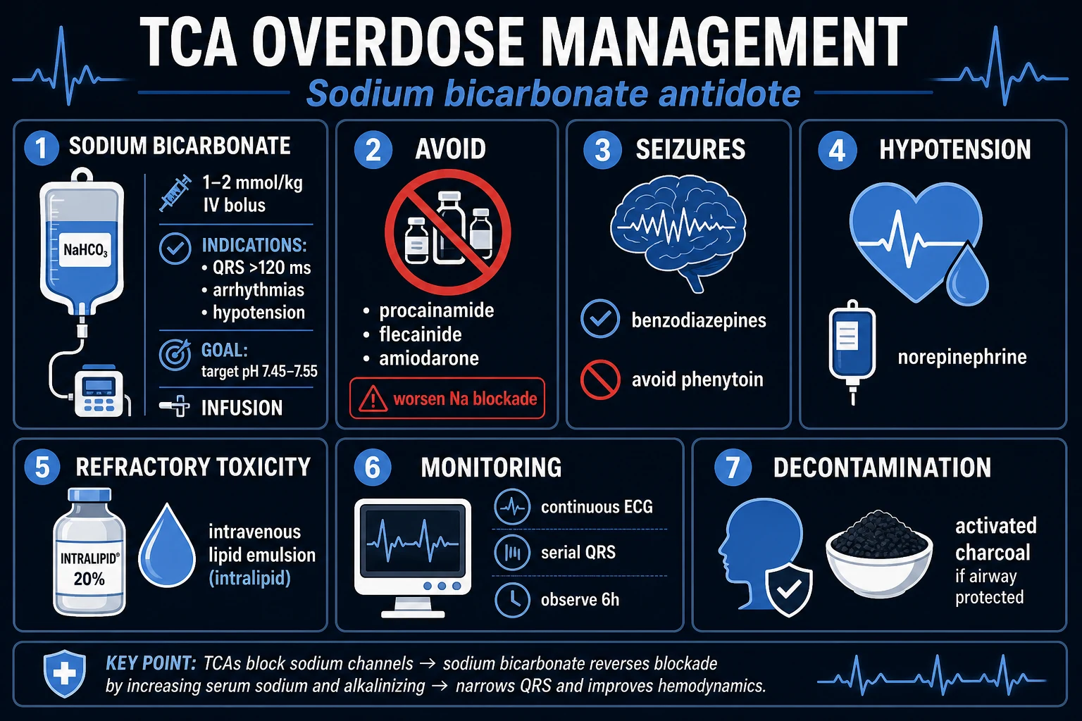 Management algorithm for tca-poisoning-comprehensive-icu