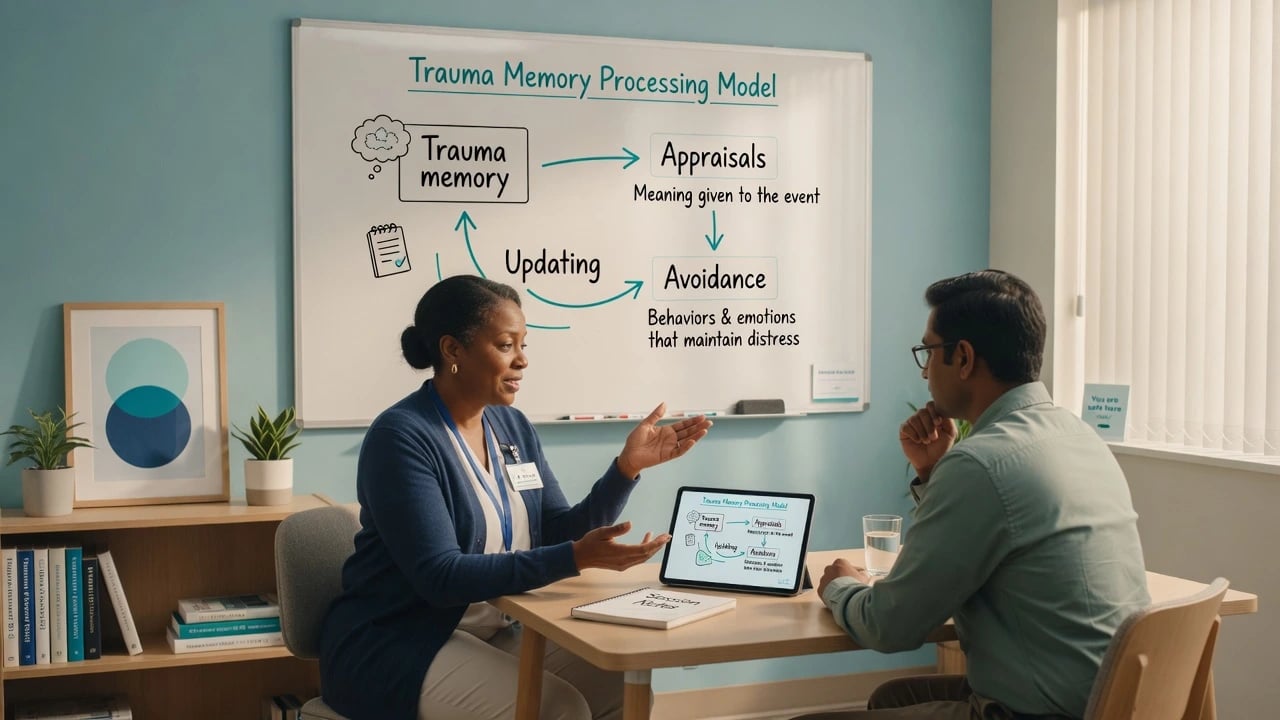 Map of trauma-focused therapies PE CPT CT-PTSD child TF-CBT and EMDR